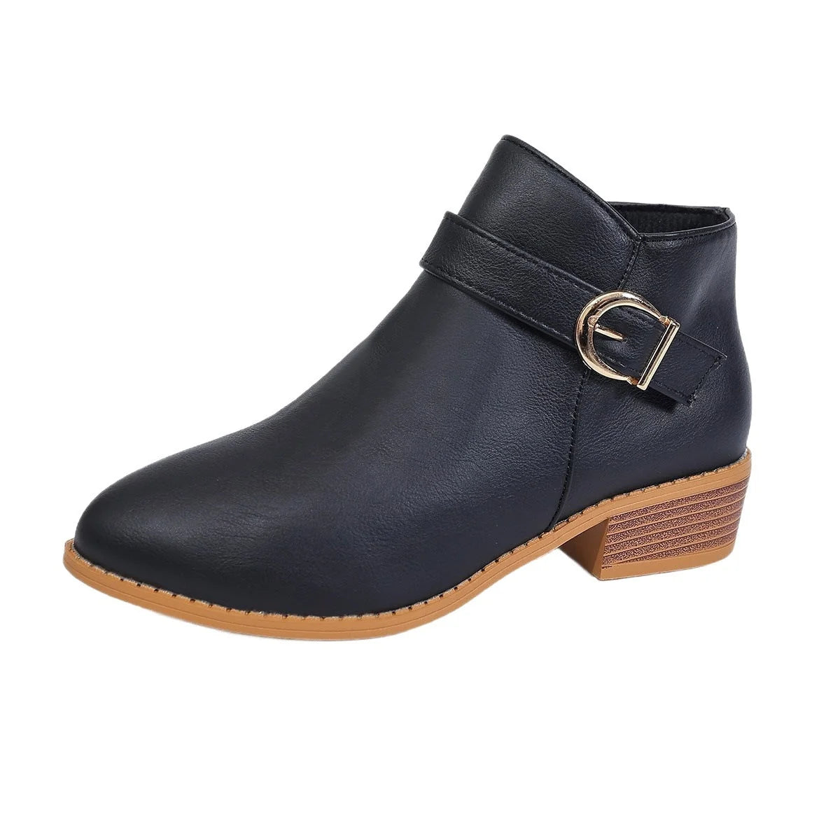 Damen Stiefeletten mit gepolstertem Fußbett und Reißverschluss