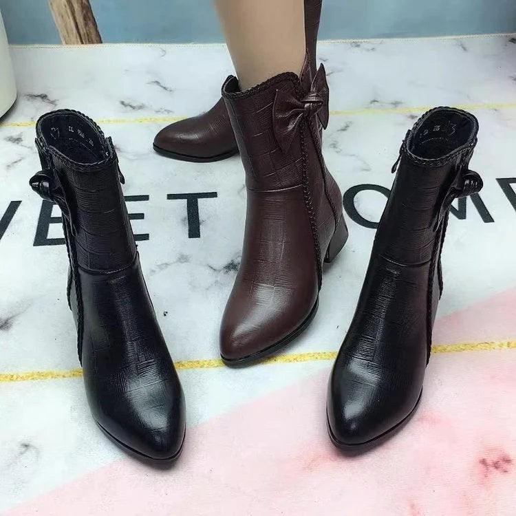 Damen Stiefeletten mit spitzem Zehen kenzuu