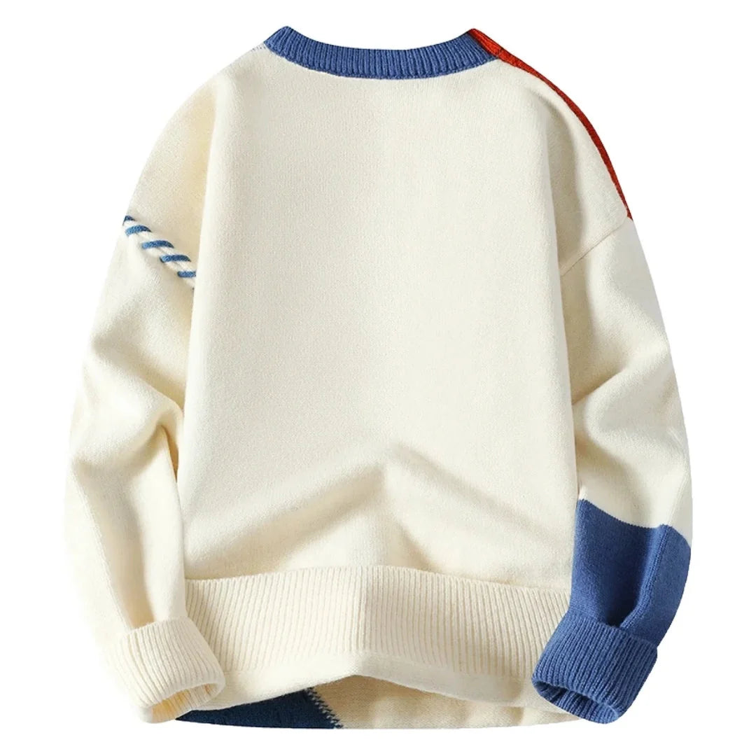 Francesca - Gemütlicher Patchwork Pullover kenzuu