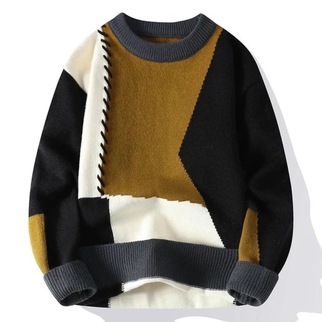 Francesca - Gemütlicher Patchwork Pullover kenzuu