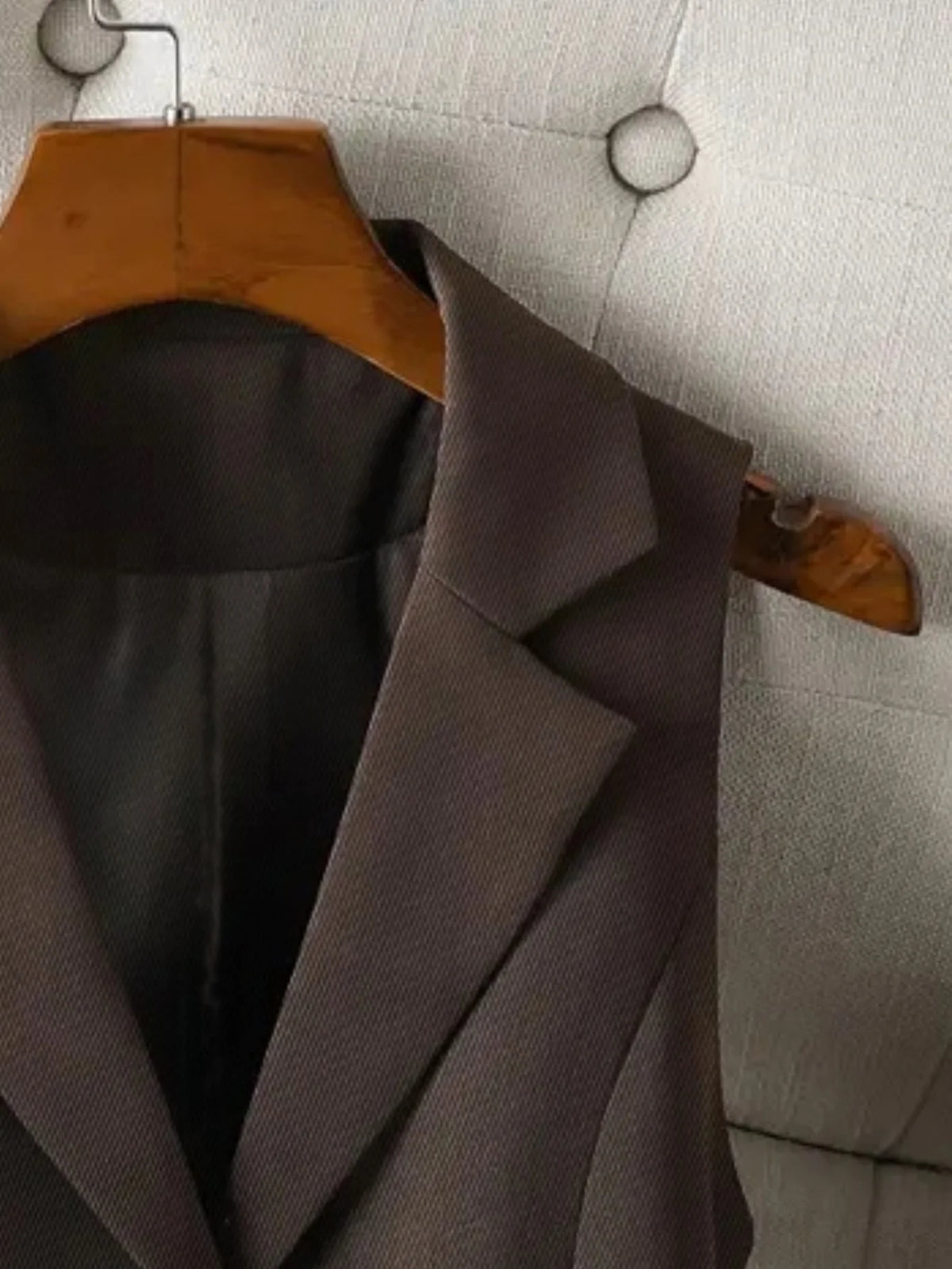Kenzuu Damen Anzugweste Ärmellos Revers Slim Fit Weste