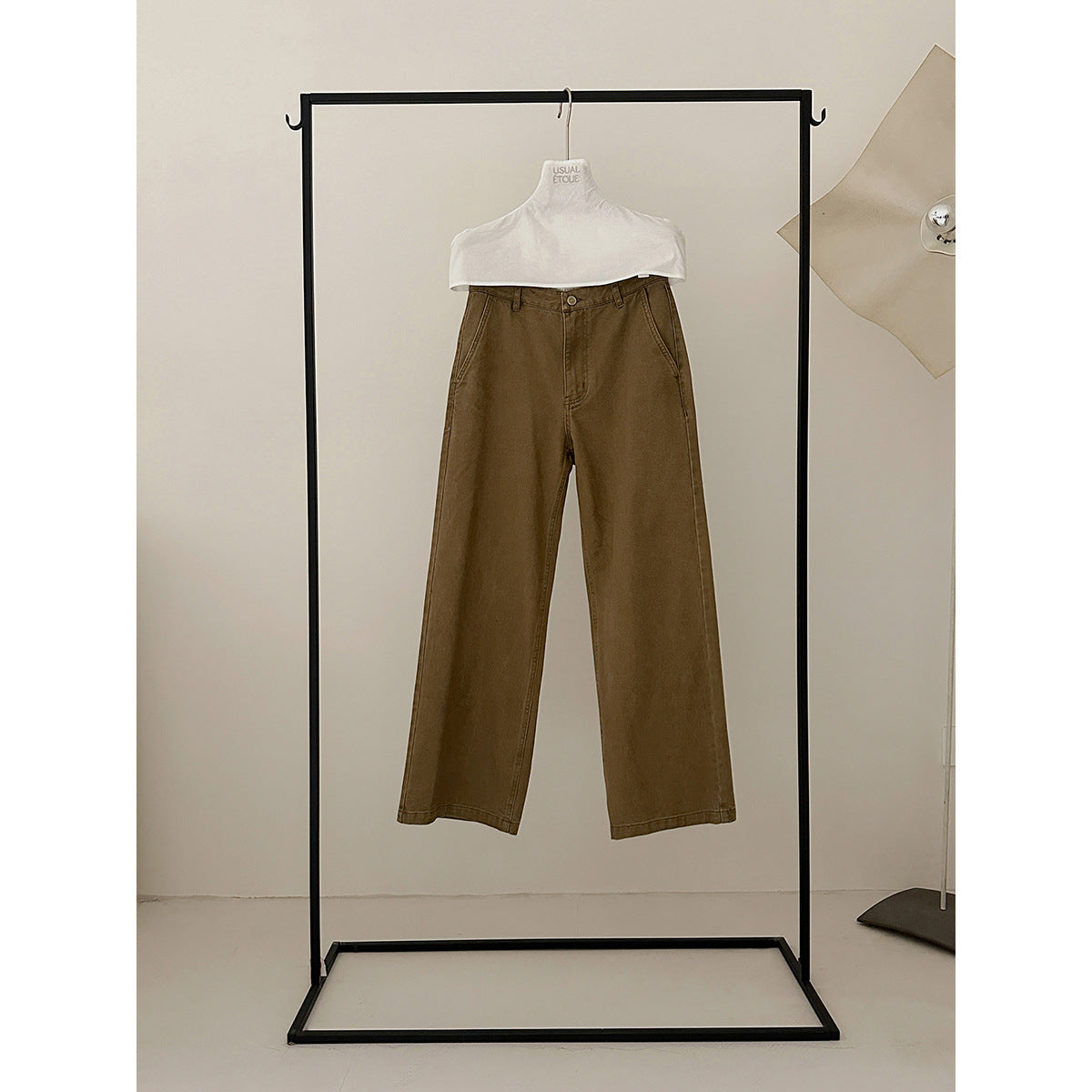Kenzuu Damen Jeanshose Lässig Gerade Geschnitten | D8430-H1