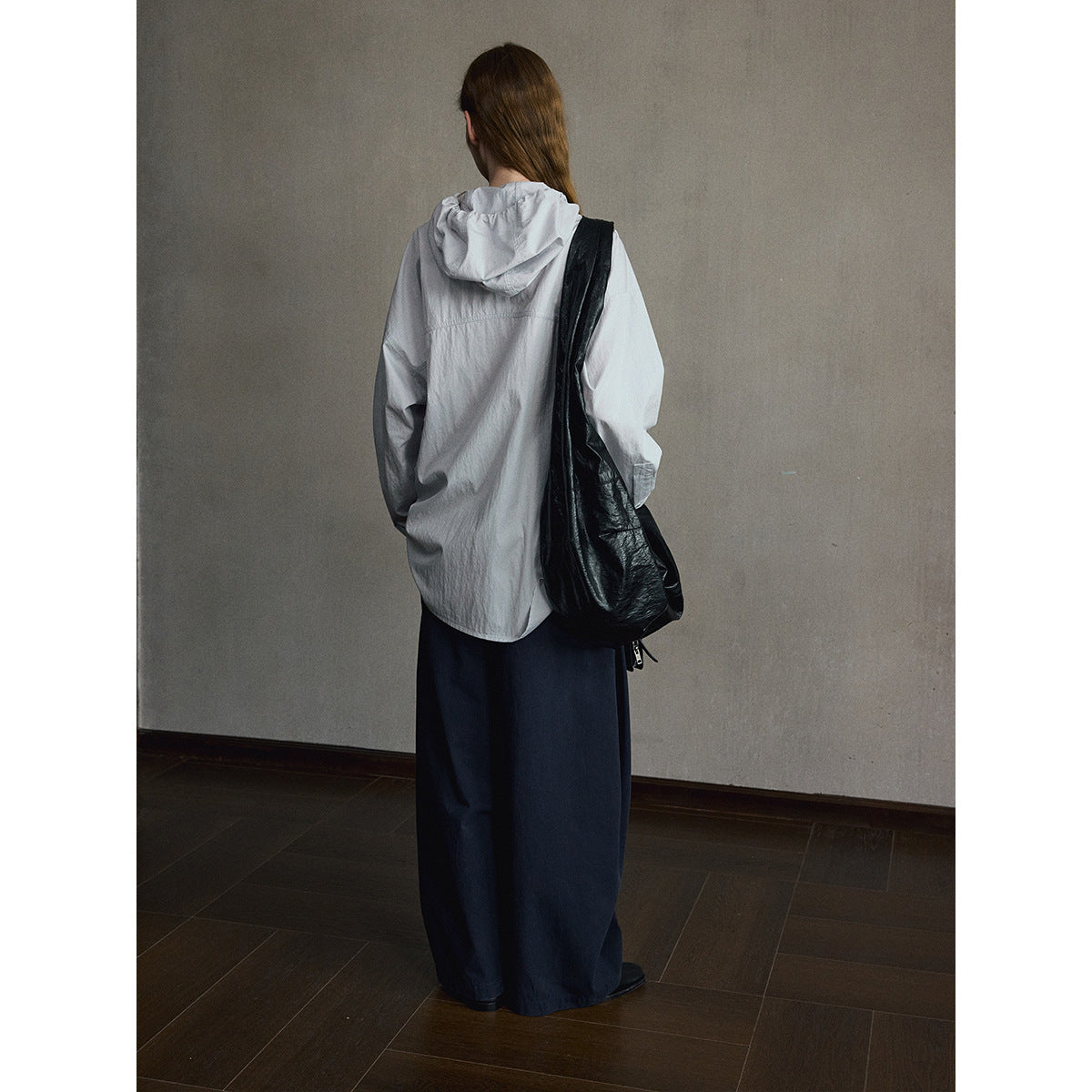 Kenzuu Damen Kapuzenbluse Gewaschene Baumwolle M63335