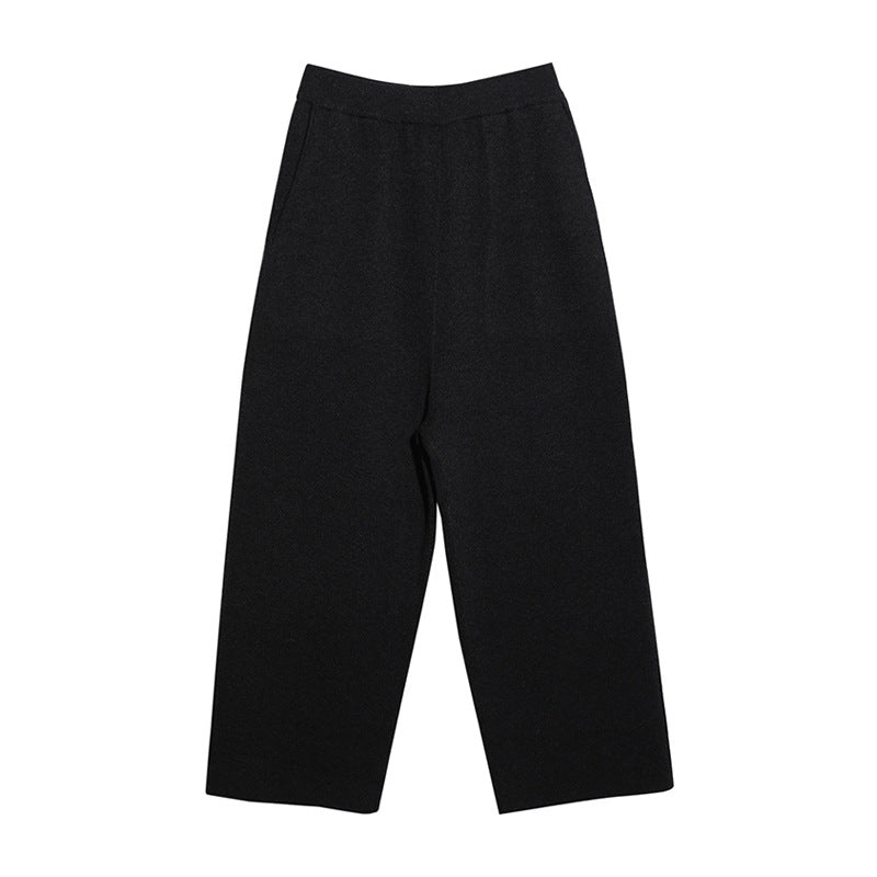 Kenzuu Damen Strickhose aus Wolle Verkürzt M5997-AT