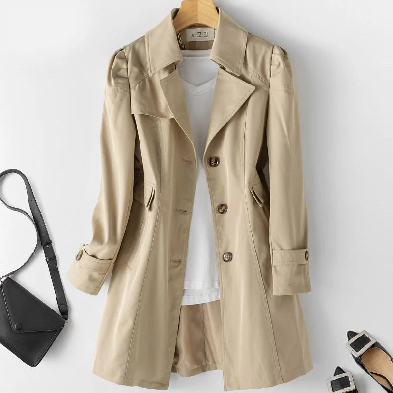 Kenzuu Modische Damen Jacke & Eleganter Trenchcoat Chamora