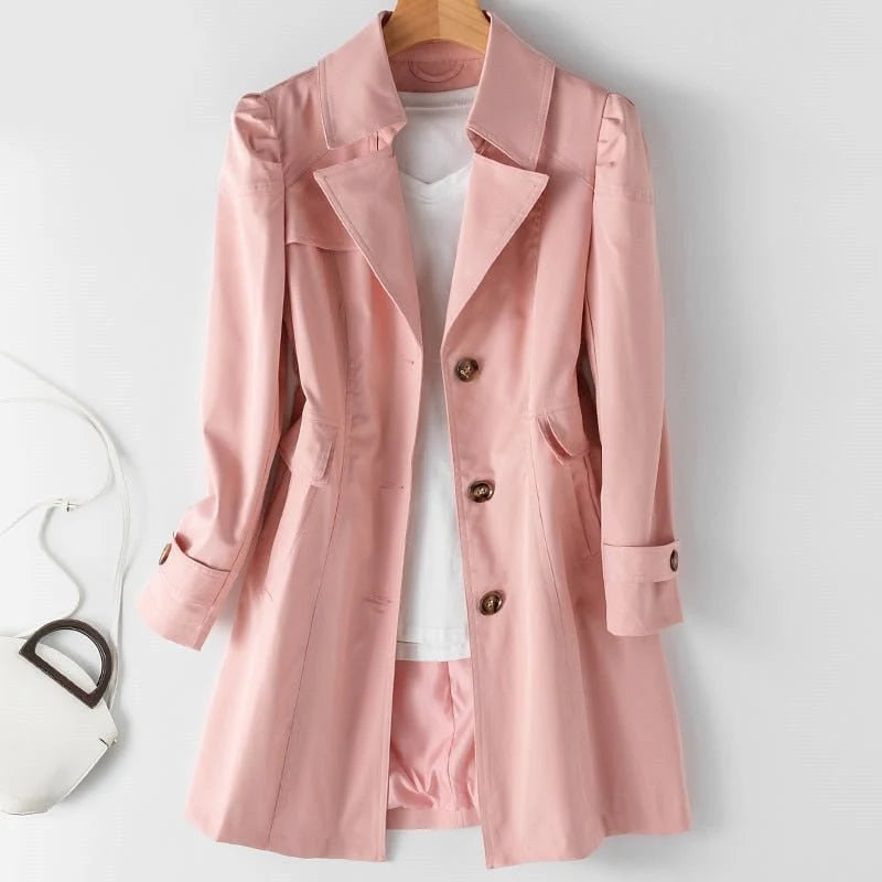 Kenzuu Modische Damen Jacke & Eleganter Trenchcoat Chamora