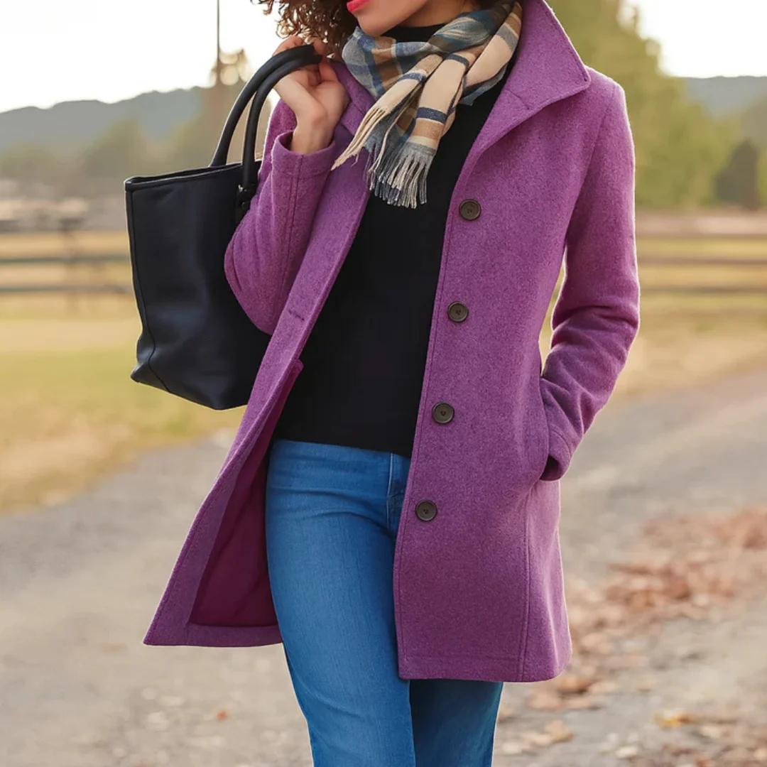 Trenchcoat Damen lang – klassischer Übergangsmantel mit Knopfleiste