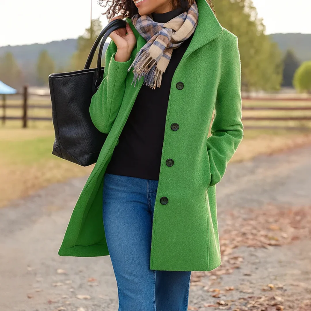 Trenchcoat Damen lang – klassischer Übergangsmantel mit Knopfleiste