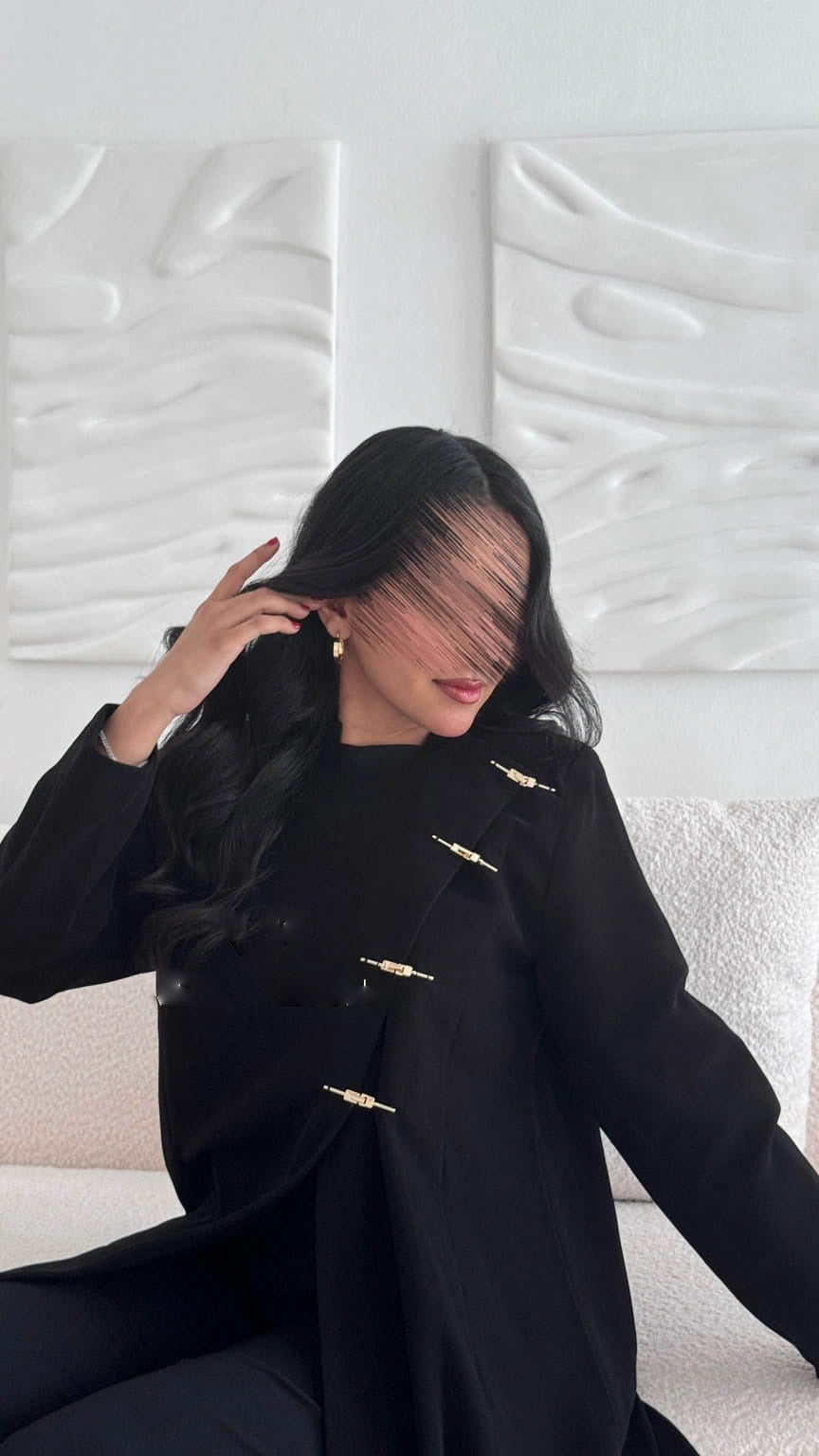عباية سيراميك بقصة A انسيابية مبطنة فاخرة لجميع المناسبات