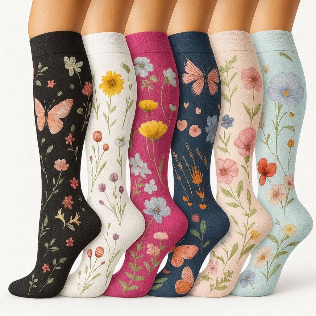 Everyday Comfort Compression Socks Flower Mix | 20-30mmHg