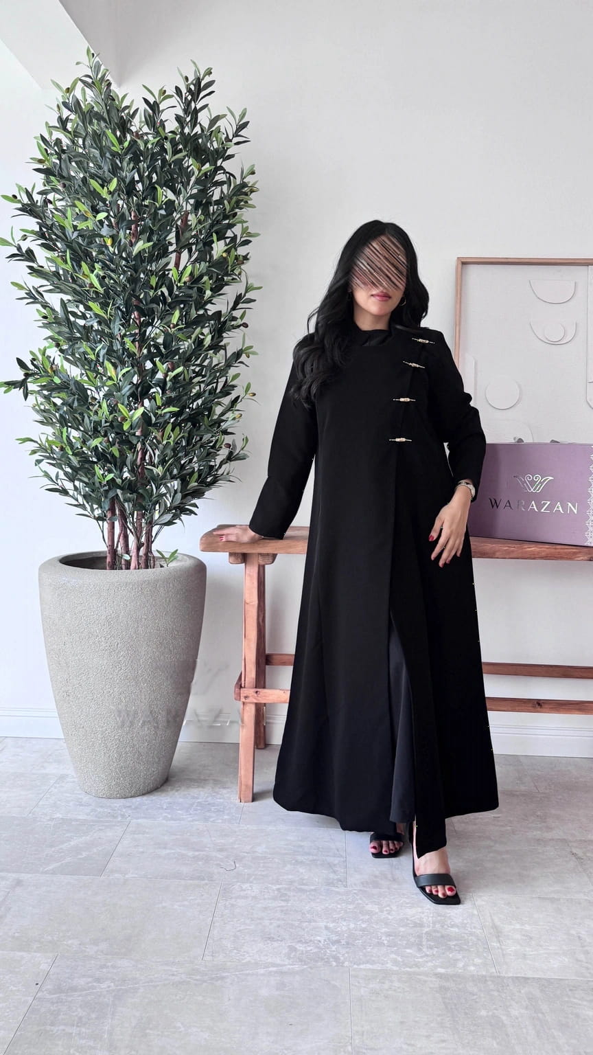 عباية سيراميك بقصة A انسيابية مبطنة فاخرة لجميع المناسبات