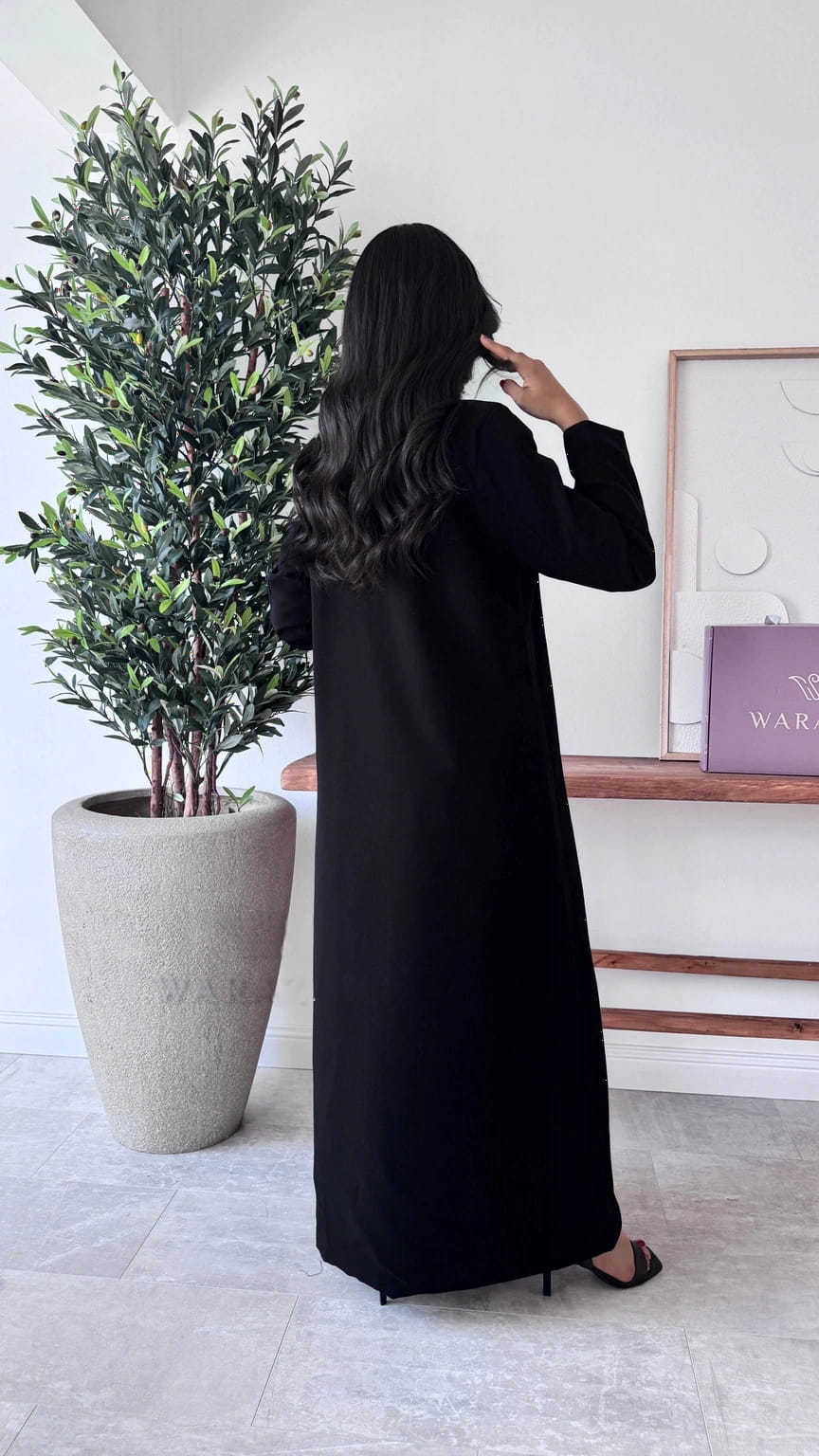 عباية سيراميك بقصة A انسيابية مبطنة فاخرة لجميع المناسبات