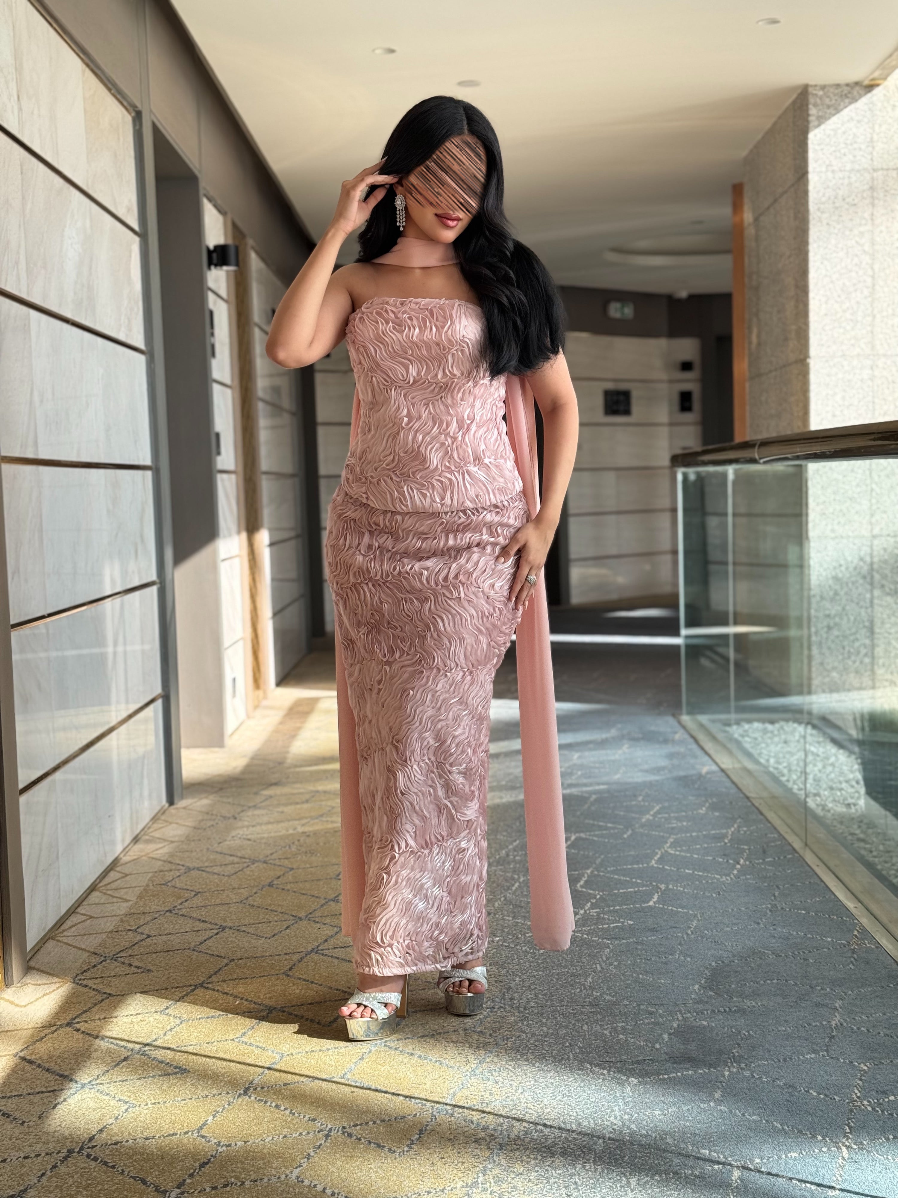 Warazan Elegant Evening Dress with Shawl Sizes 6-16