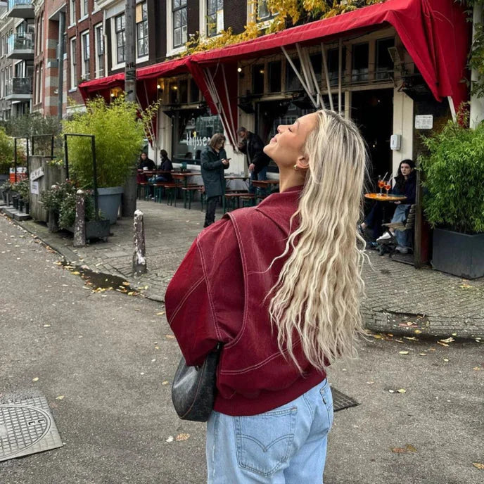 Clara | Damen Oversized-Bomberjacke