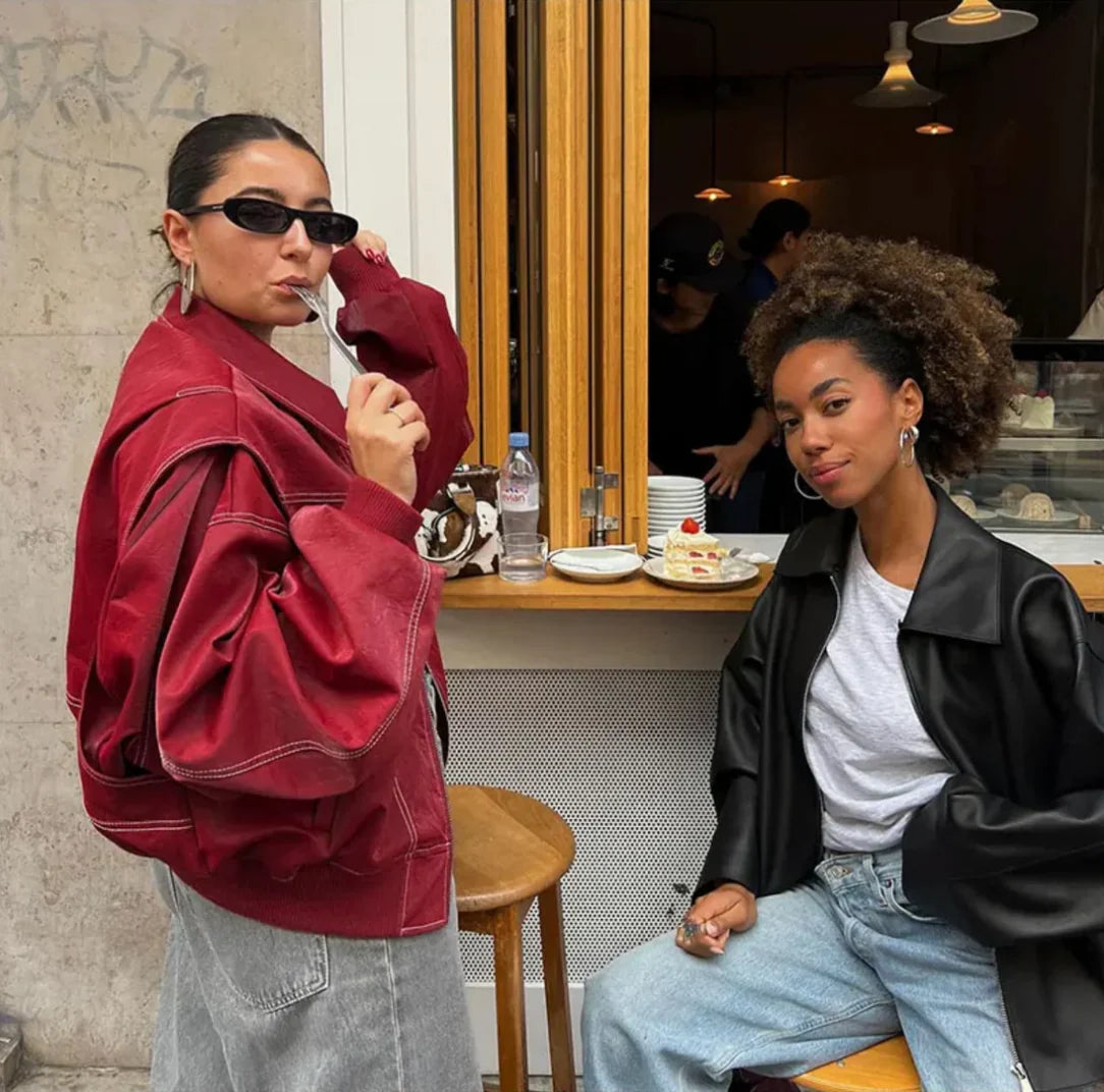 Clara | Damen Oversized-Bomberjacke