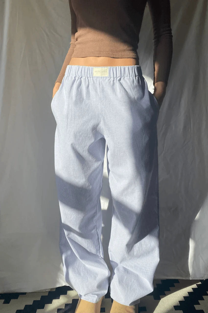 Damen Hose mit elastischem Bund und Seitentaschen