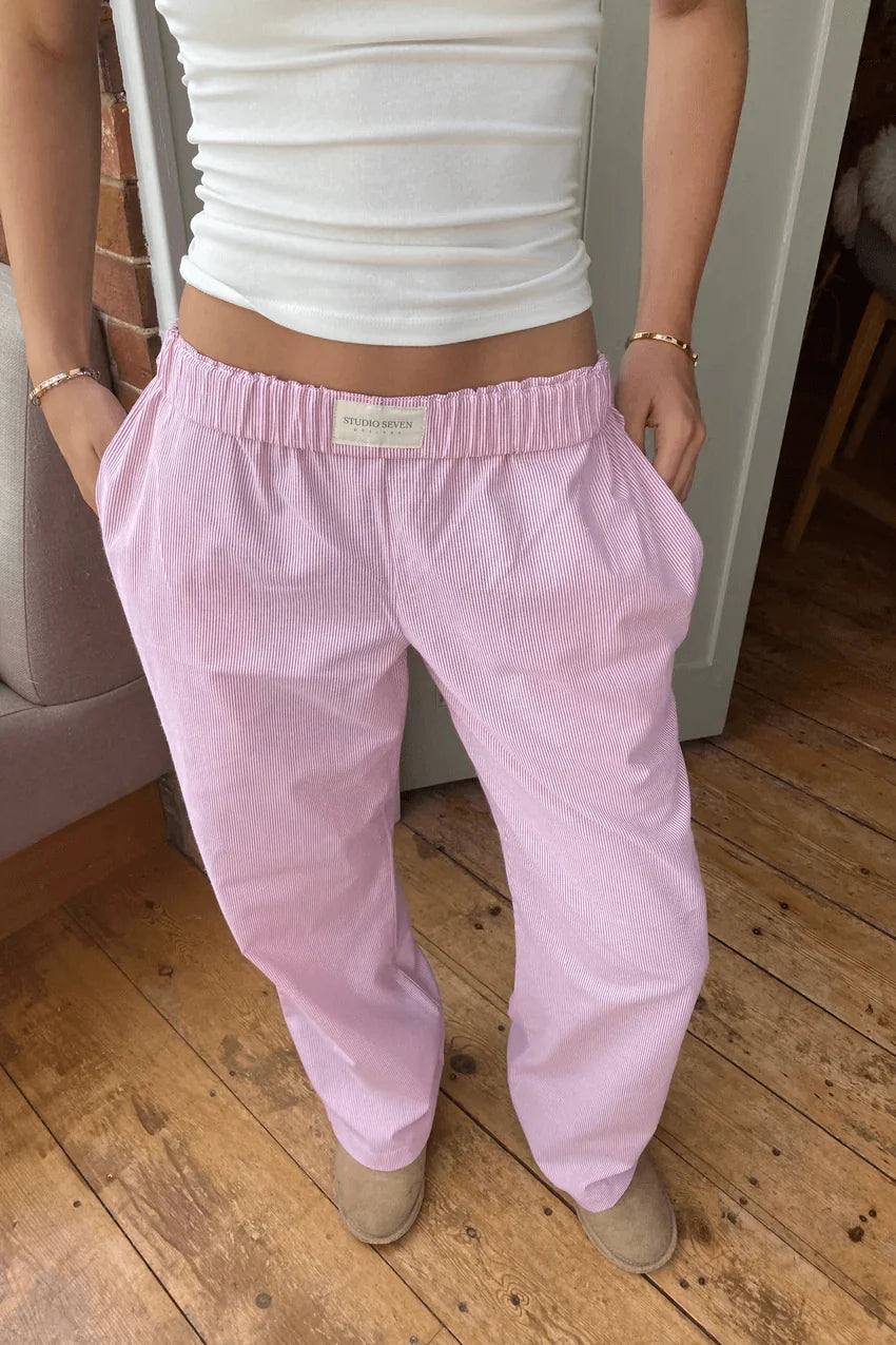 Damen Hose mit elastischem Bund und Seitentaschen