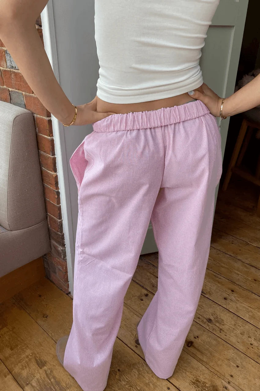 Damen Hose mit elastischem Bund und Seitentaschen
