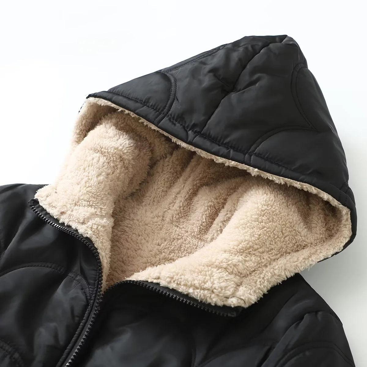 Damen Langarmjacke mit Kapuze und Taschen kenzuu