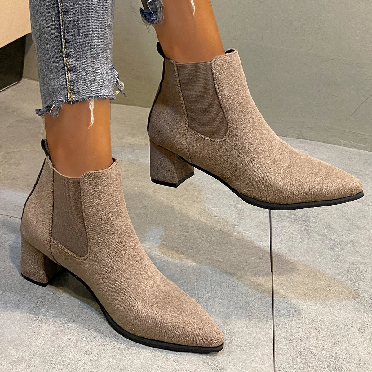 Damen Stiefeletten mit Rutschfester Sohle und Bequemer Passform