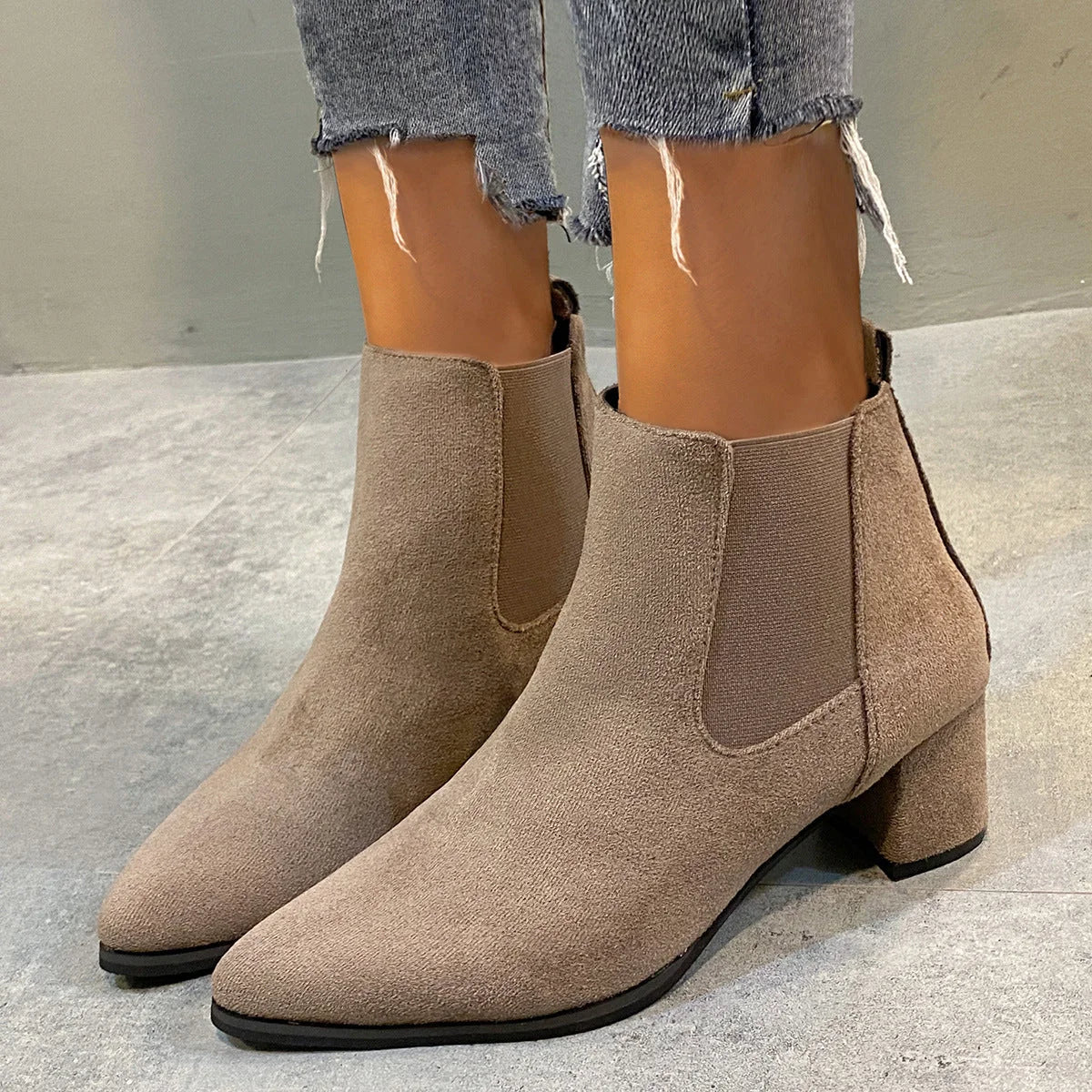 Damen Stiefeletten mit Rutschfester Sohle und Bequemer Passform