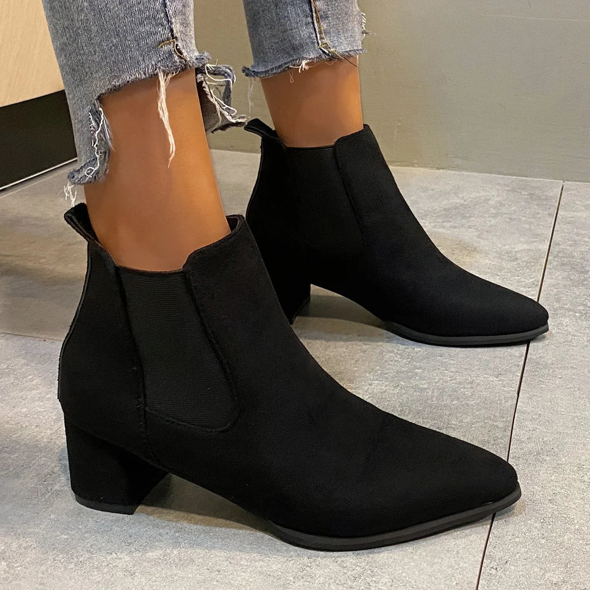 Damen Stiefeletten mit Rutschfester Sohle und Bequemer Passform