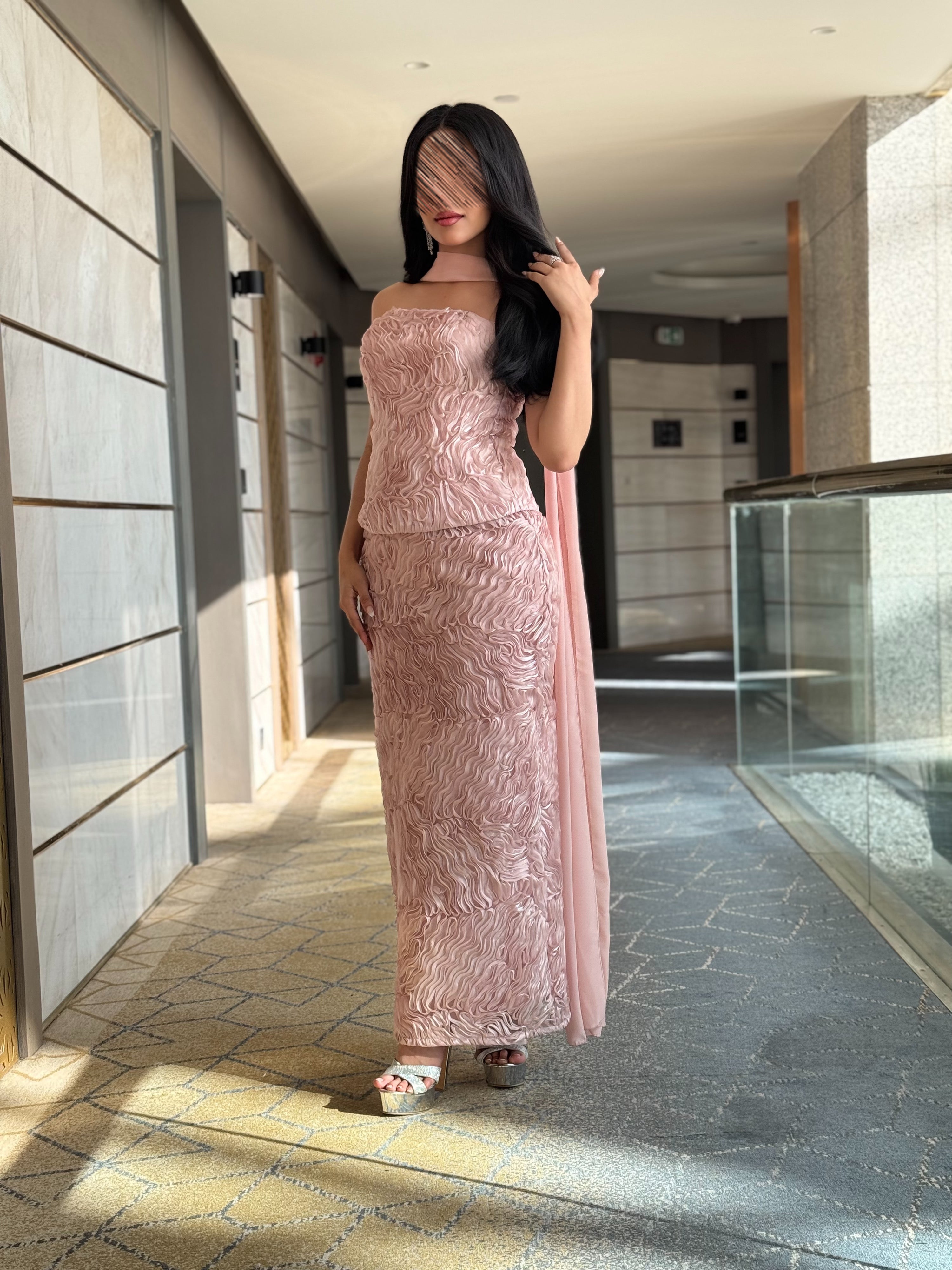 Warazan Elegant Evening Dress with Shawl Sizes 6-16