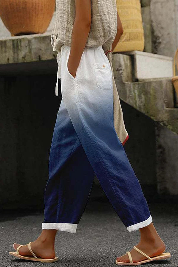 Ella | Damen Ombré-Hosen mit Taschen