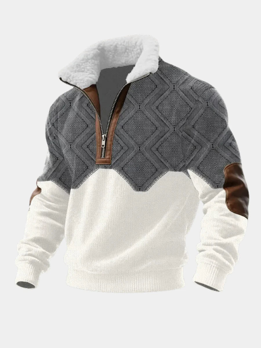 Fleece-Pullover mit hohem Kragen kenzuu
