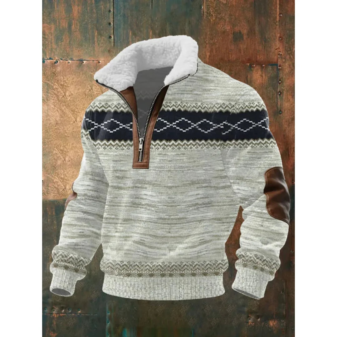 Fleece-Pullover mit hohem Kragen kenzuu