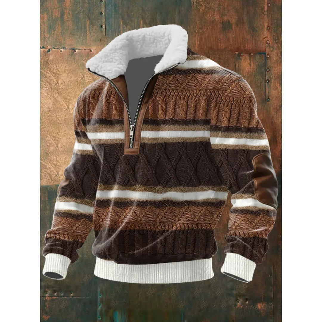 Fleece-Pullover mit hohem Kragen kenzuu
