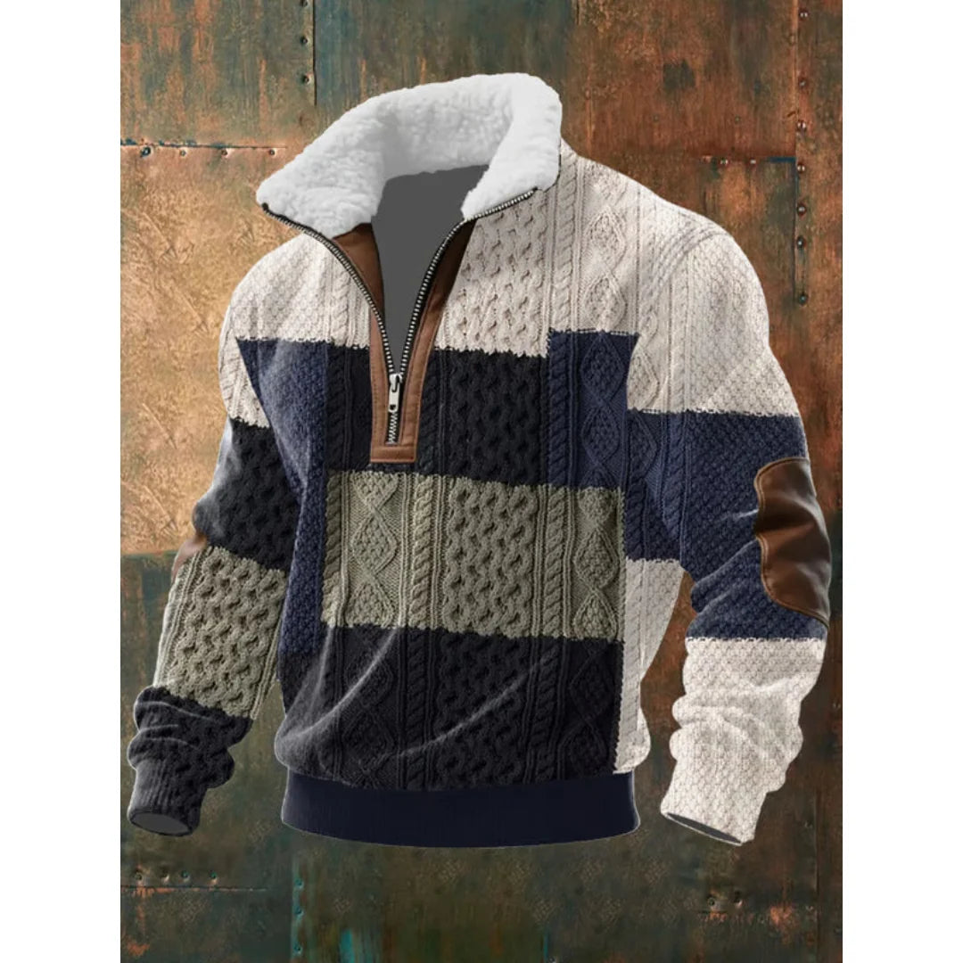 Fleece-Pullover mit hohem Kragen kenzuu