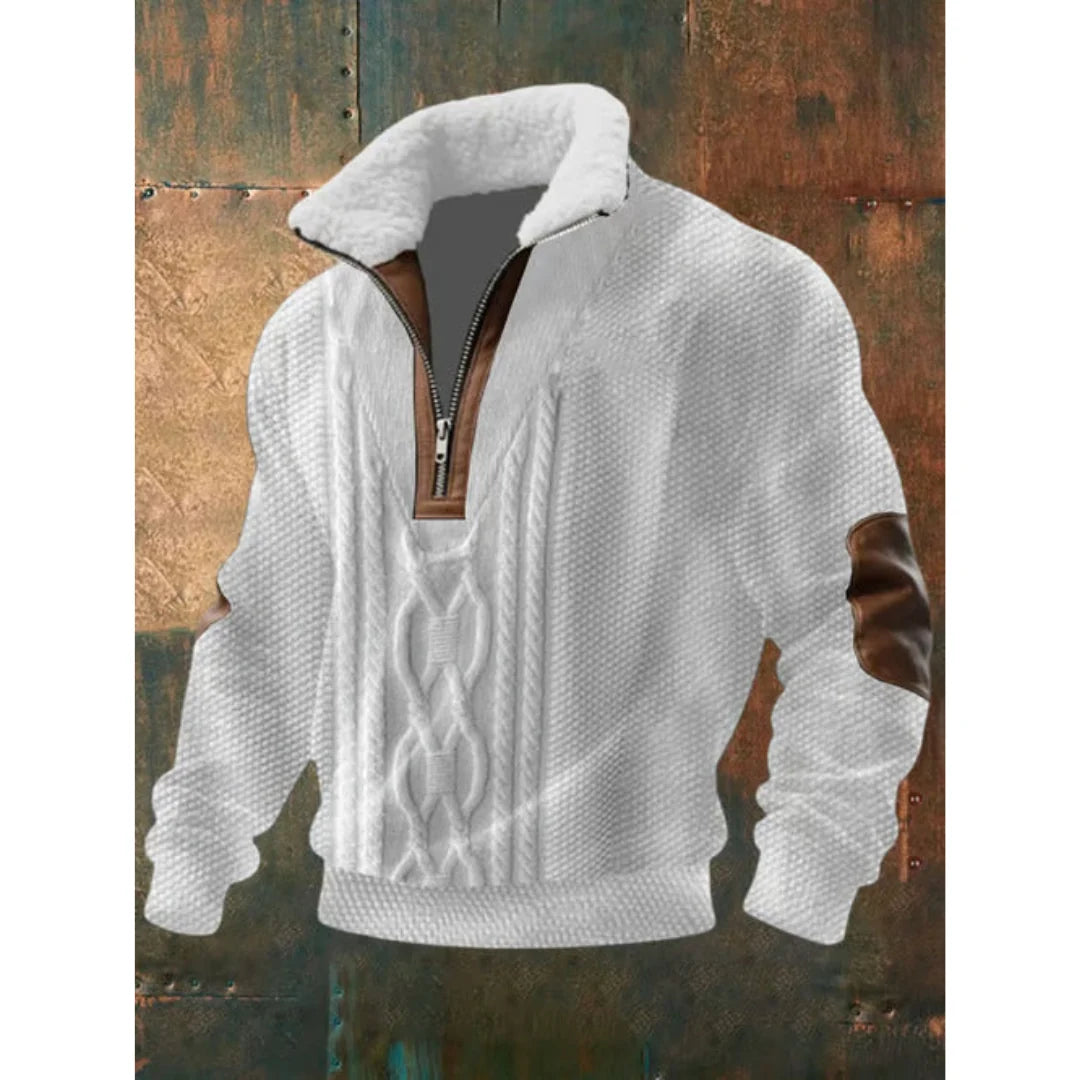 Fleece-Pullover mit hohem Kragen kenzuu