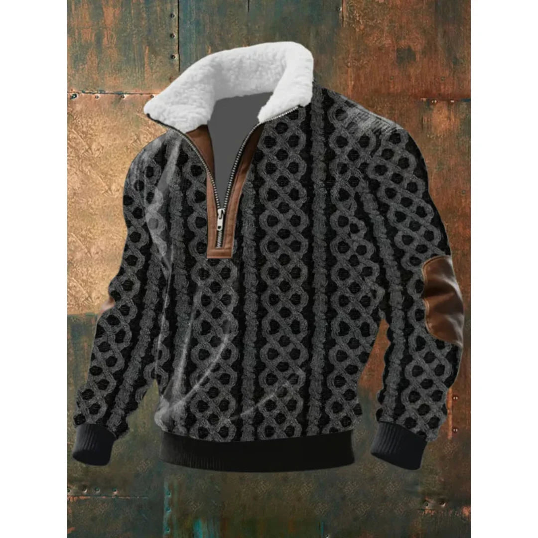Fleece-Pullover mit hohem Kragen kenzuu