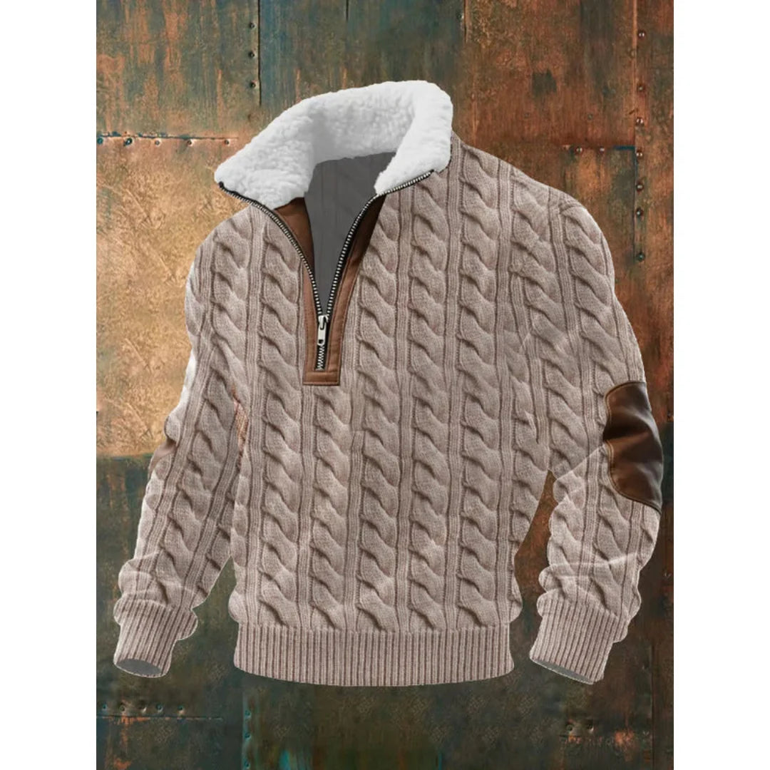 Fleece-Pullover mit hohem Kragen kenzuu