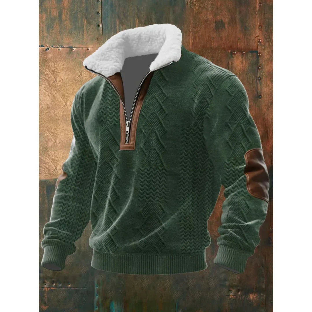 Fleece-Pullover mit hohem Kragen kenzuu