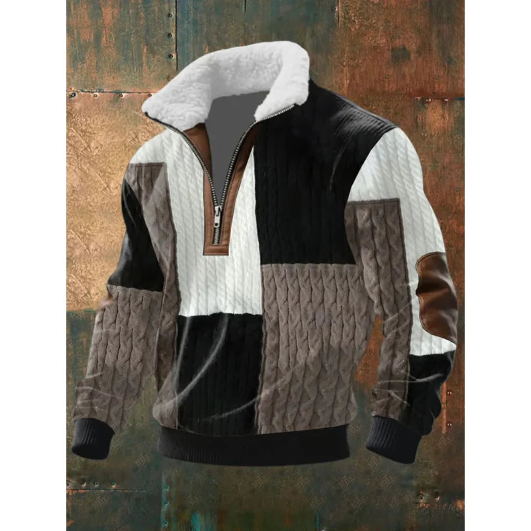 Fleece-Pullover mit hohem Kragen kenzuu