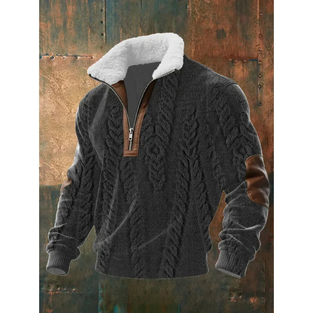 Fleece-Pullover mit hohem Kragen kenzuu