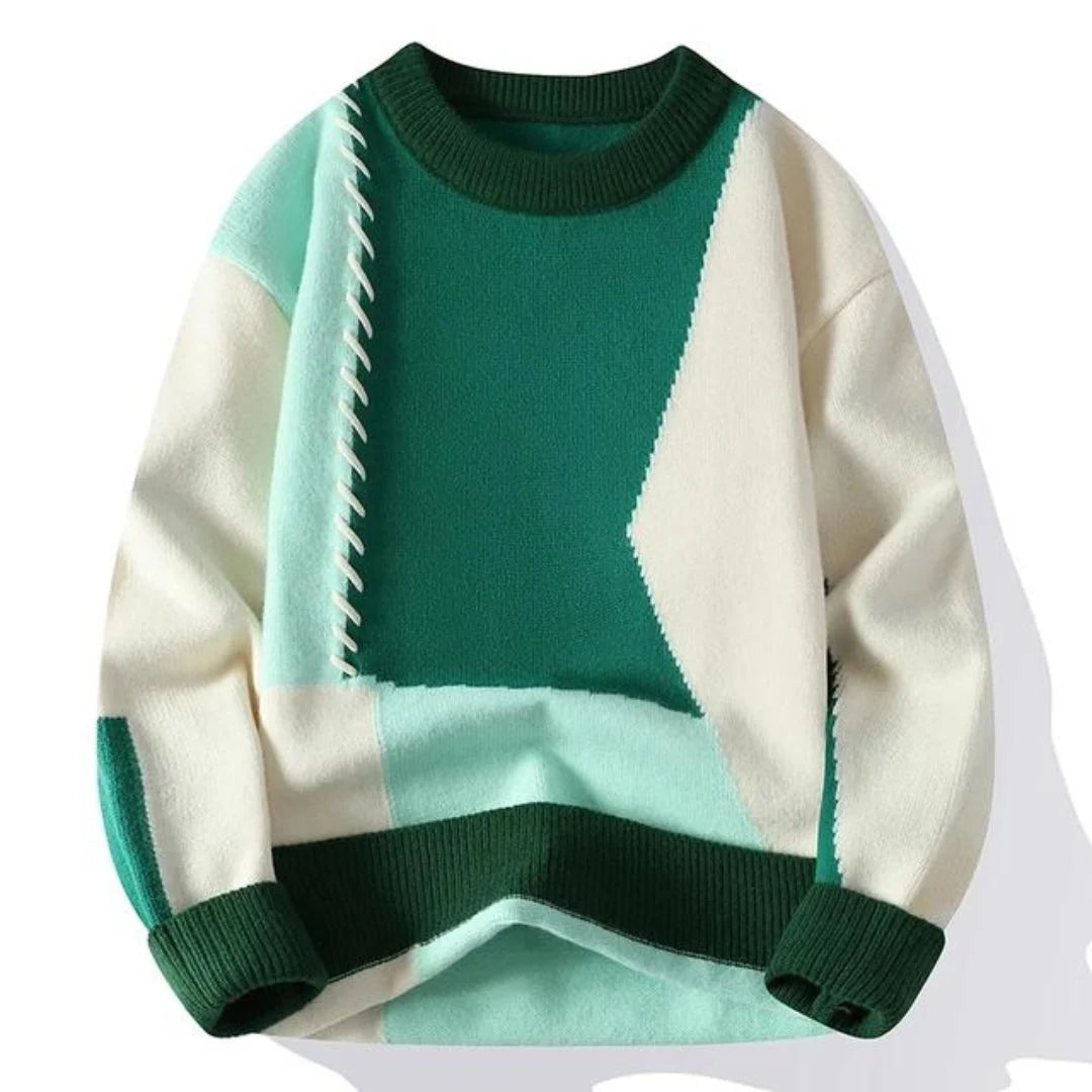 Francesca - Gemütlicher Patchwork Pullover kenzuu