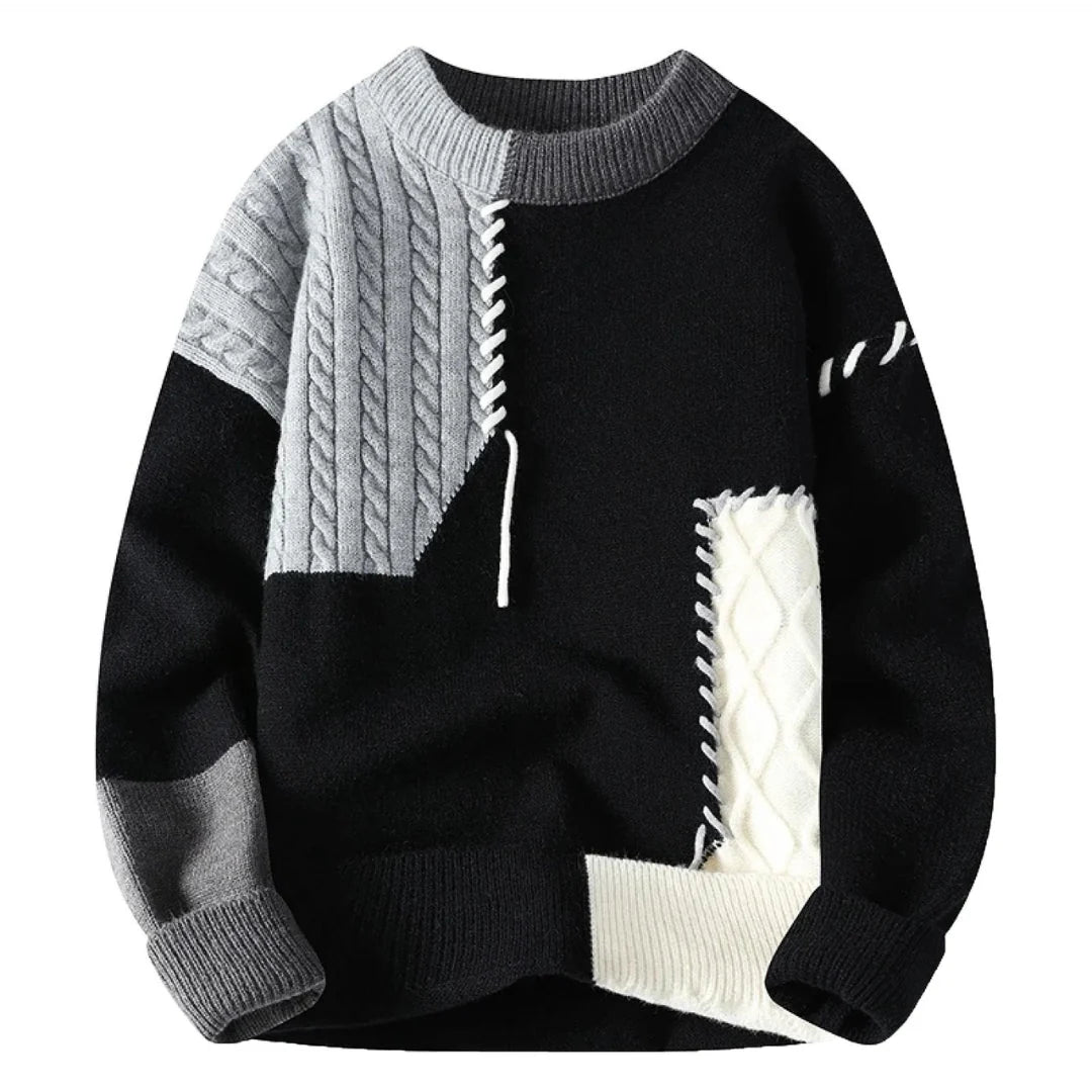 Francesca - Gemütlicher Patchwork Pullover kenzuu