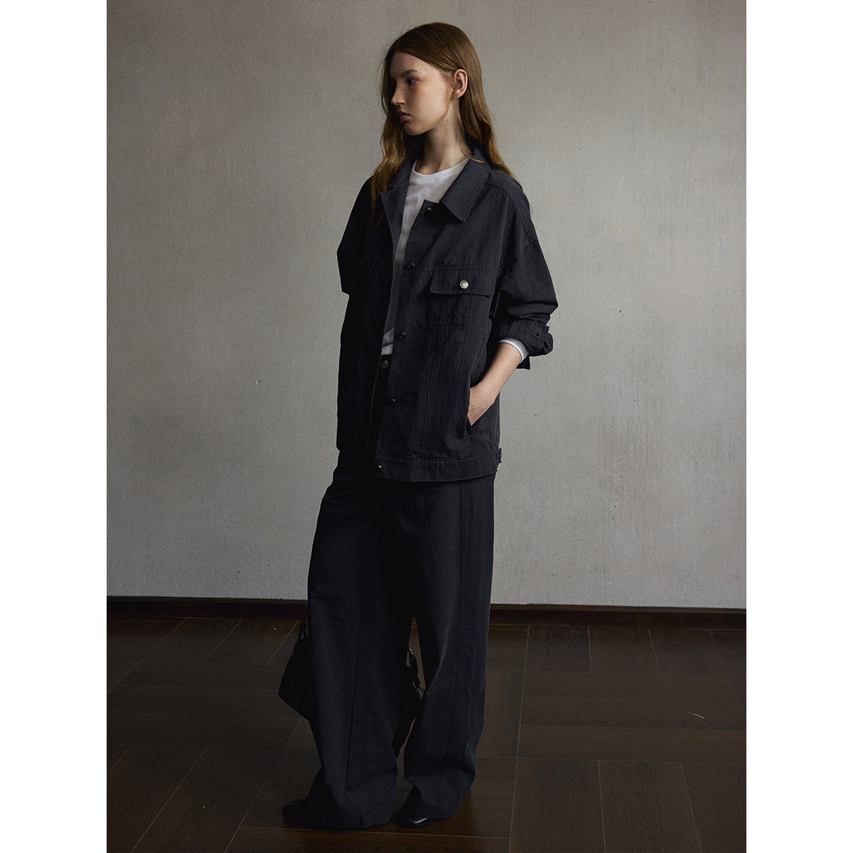 Kenzuu Baumwolle Feintwill Jacke Gewaschen Locker M63332