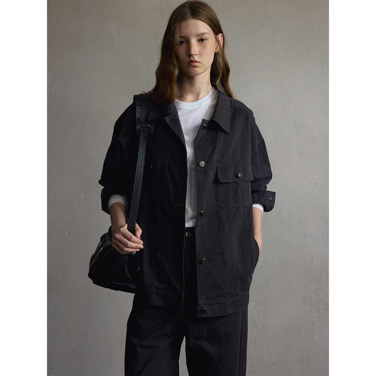 Kenzuu Baumwolle Feintwill Jacke Gewaschen Locker M63332