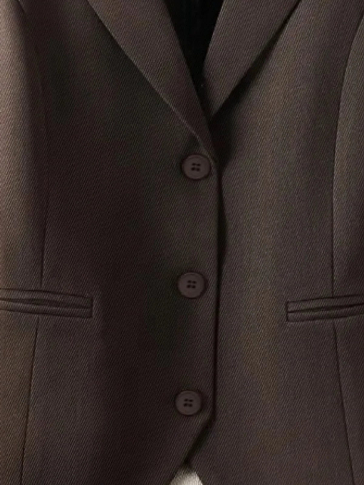 Kenzuu Damen Anzugweste Ärmellos Revers Slim Fit Weste