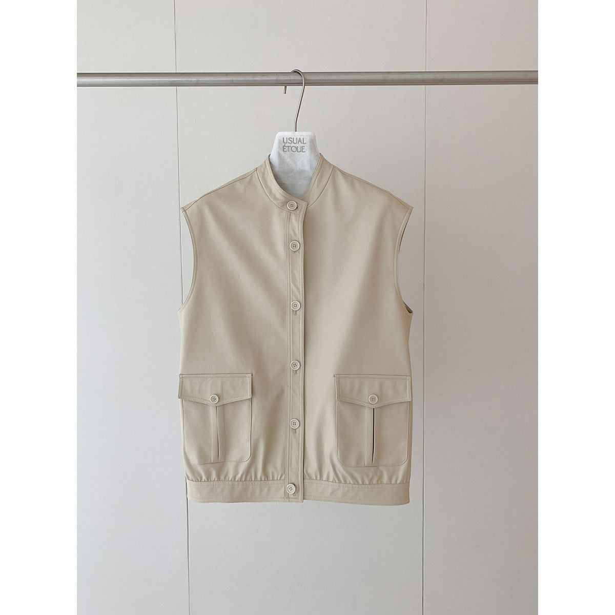 Kenzuu Damen Kunstleder Weste Ärmellos Vintage Lockere Passform