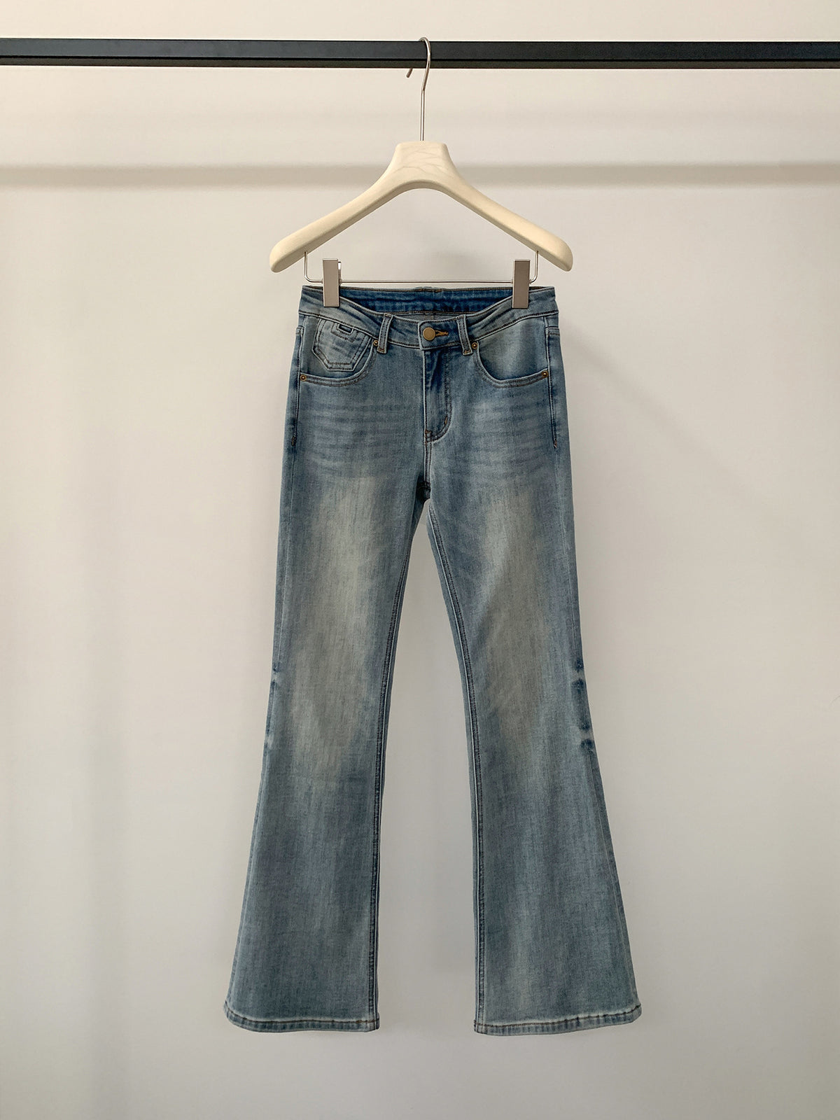 Kenzuu Damen Schlagjeans High-Waist Vintage Slim Fit D7794-c1