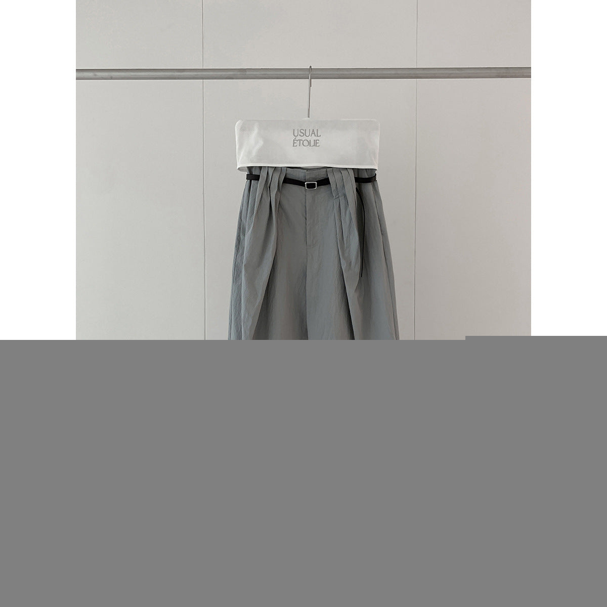 Kenzuu Damen Sommer Weite Hose mit Hoher Taille Falten und Gürtel