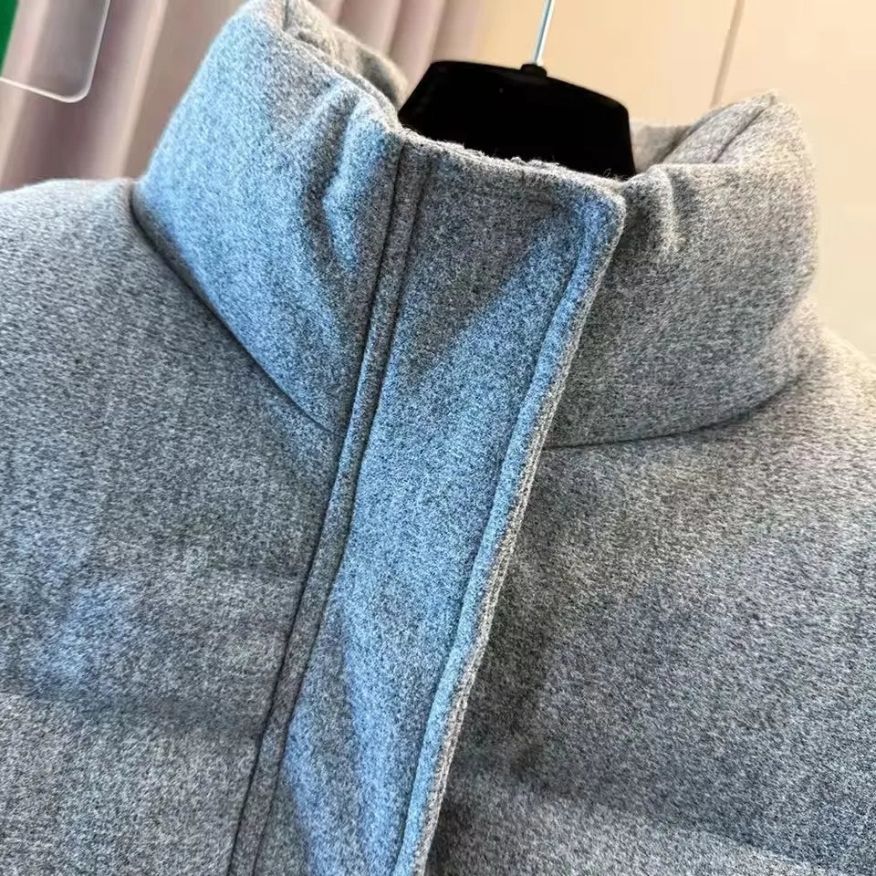 Kenzuu Damen Steppweste Dicke Warme Ärmellose Jacke Mit Stehkragen