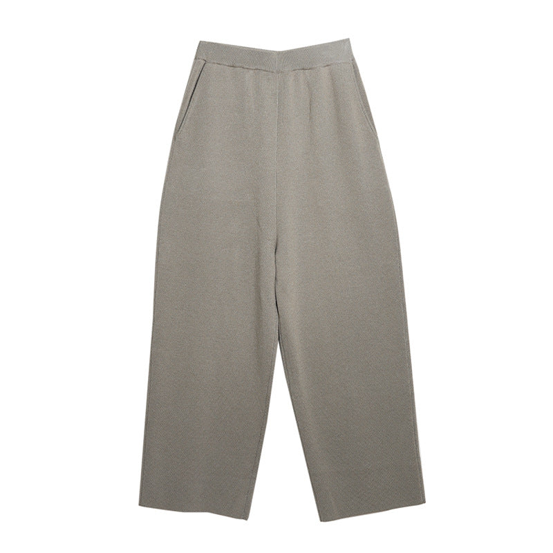 Kenzuu Damen Strickhose aus Wolle Verkürzt M5997-AT