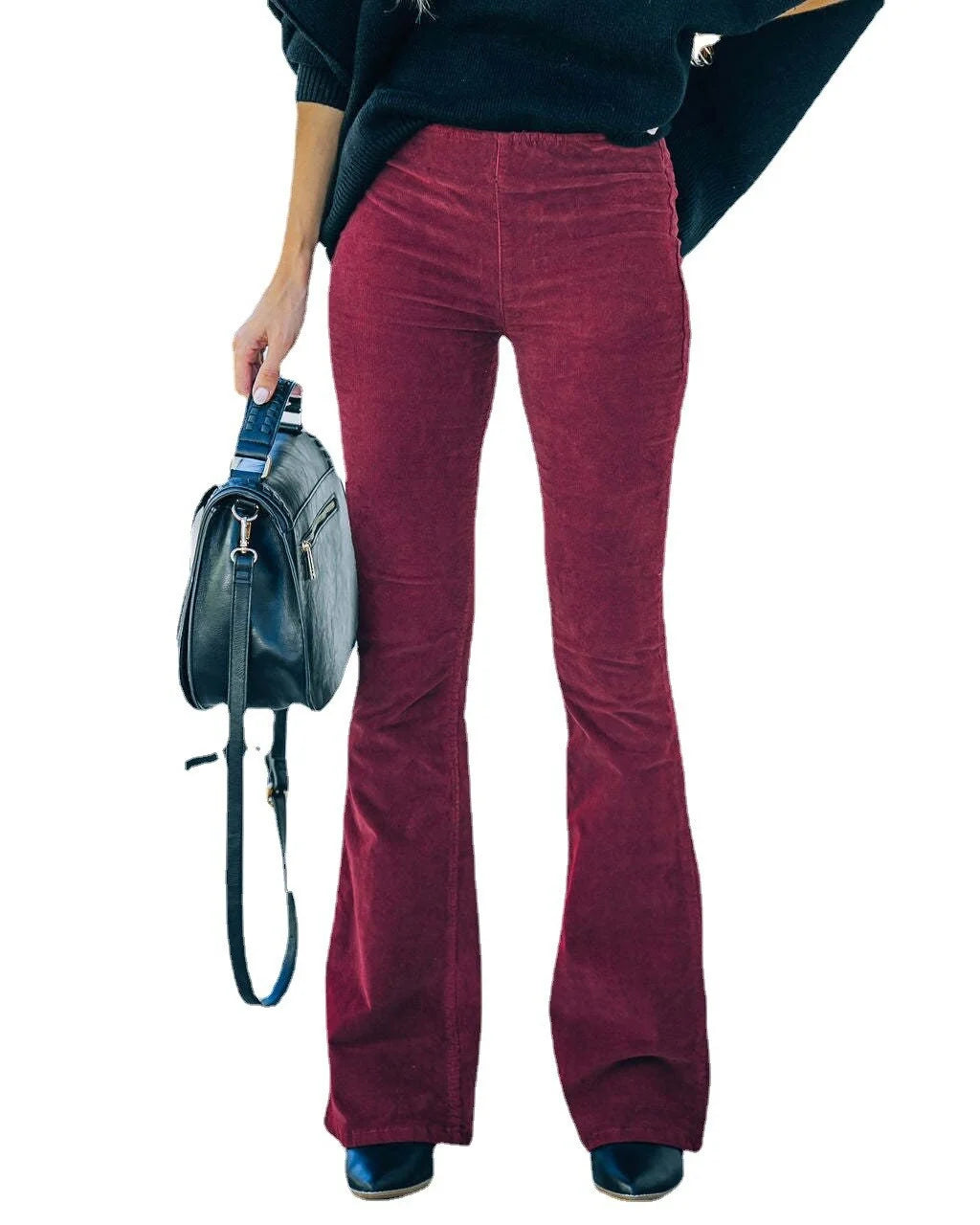Drune Elastische Taille Lässige Hose Schlanke ausgestellte Hose