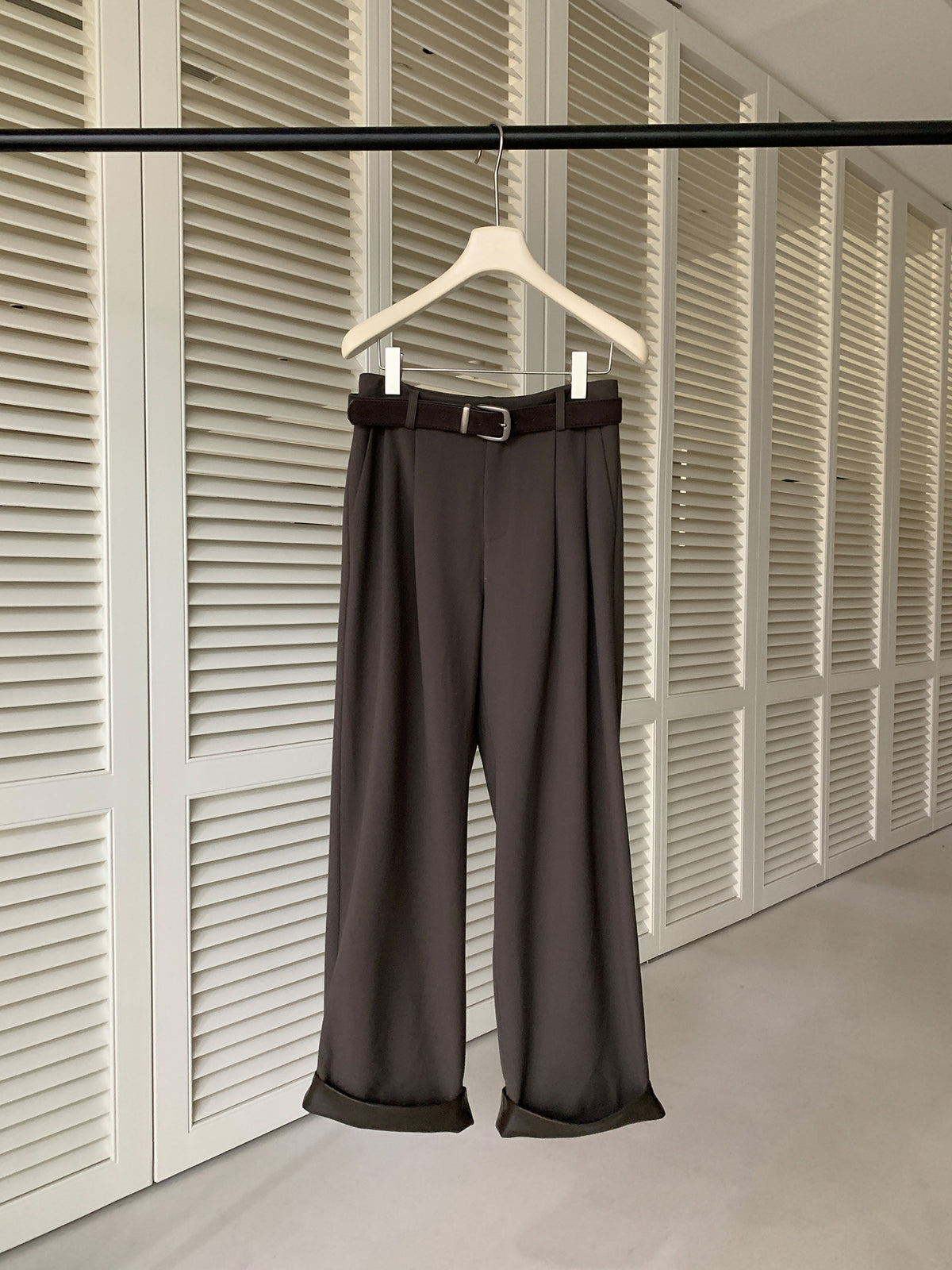 Kenzuu Weite Damen Anzughose Geraffte Freizeithose D7751-n1